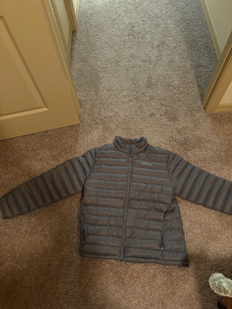 Marmot Men's Gray Packable Down Puffer Jacket